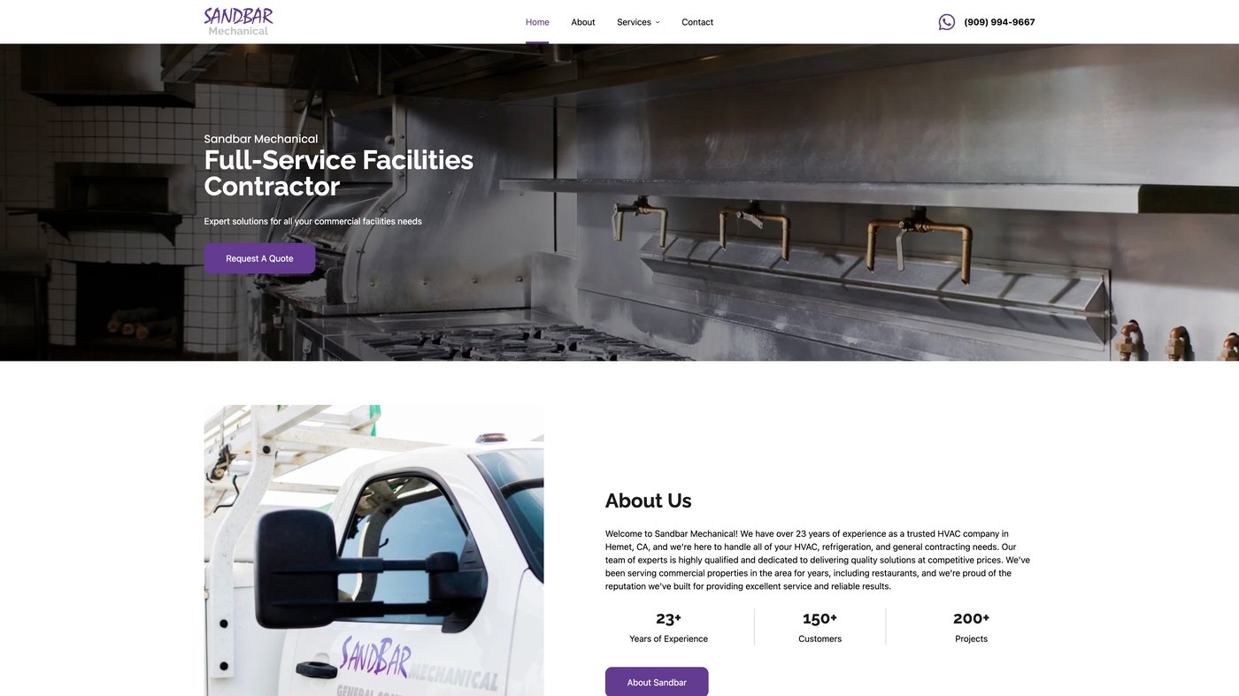 Sandbar website design project by Phoenix Tech Lab