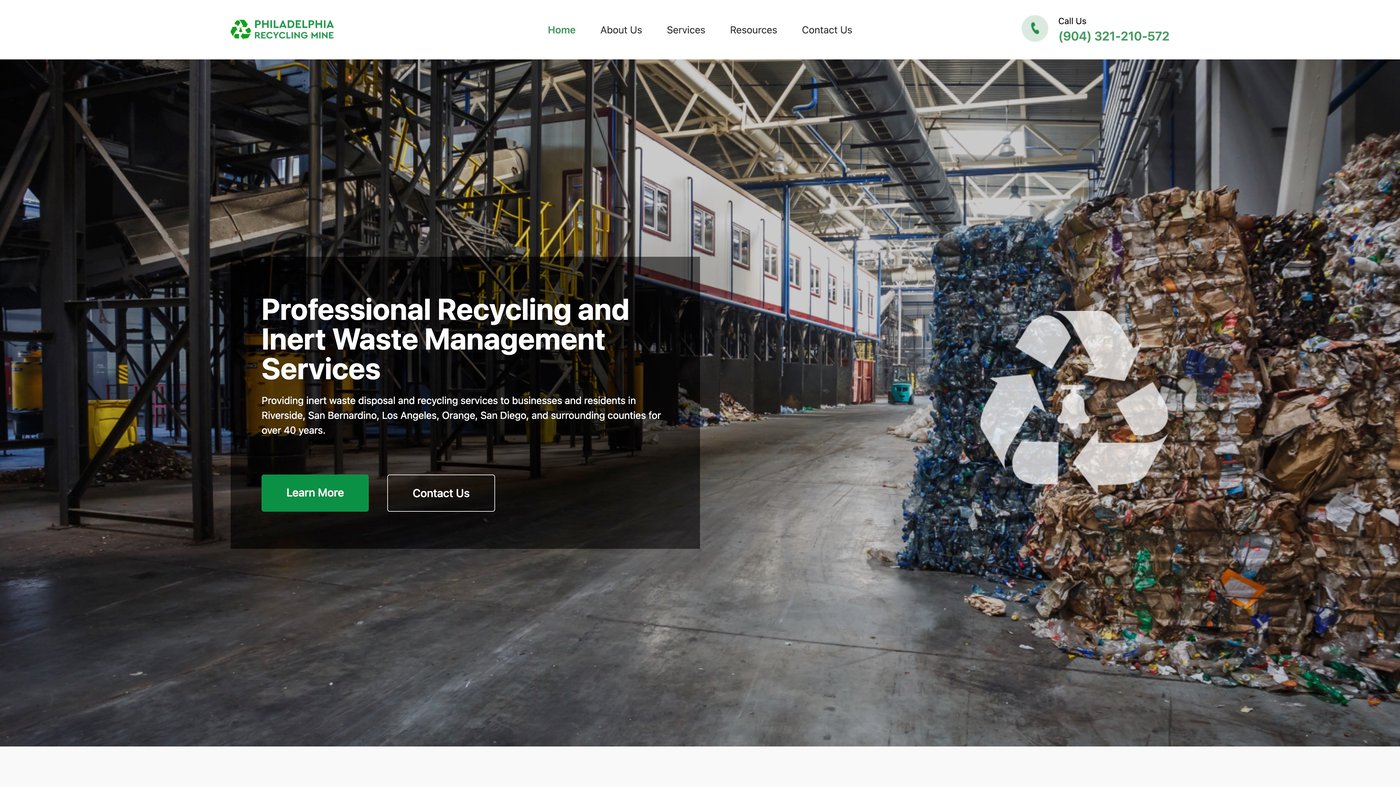 Philly Rec Mine website design project by Phoenix Tech Lab